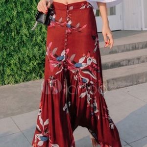 Boho mermaid skirt-floral